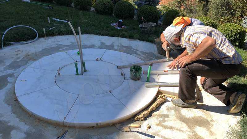 Outdoor Tiered Water Marble Fountain