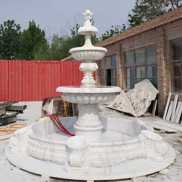 Outdoor Tiered Water Marble Fountains