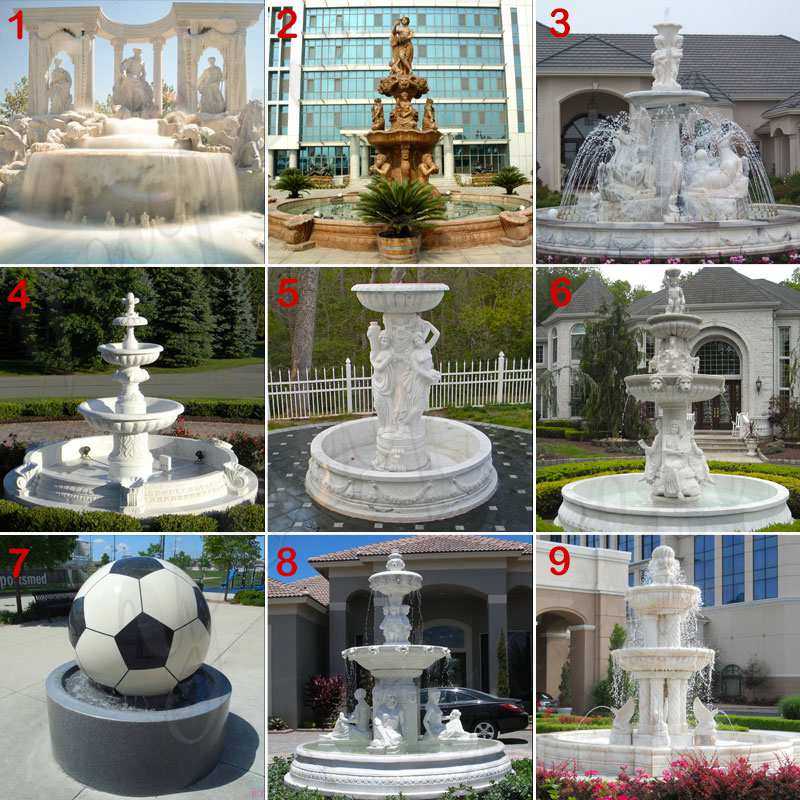 Outdoor Two Tiered Stone Fountain Garden Decor Supplier