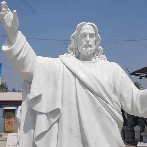 white marble statues of christ Jesu