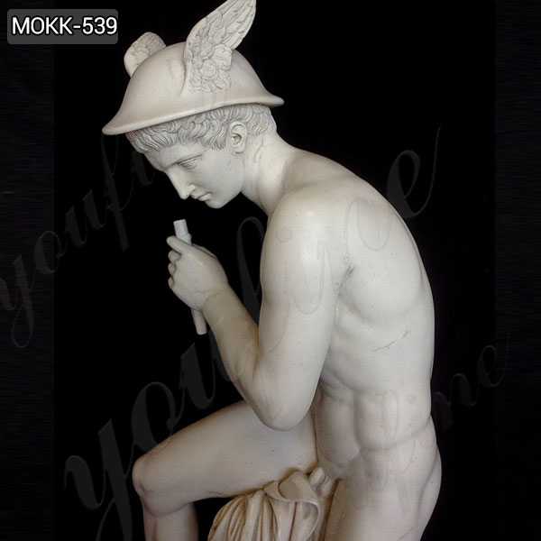 Sitting Nude Mercury Stone Statue Famous Art Sculpture Replicas