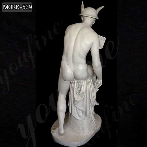Sitting Nude Mercury Stone Statue Famous Art Sculptures