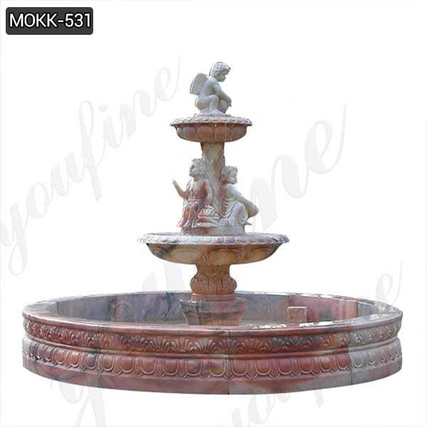 Stone Garden Water Fountain Carved with Angel Statues