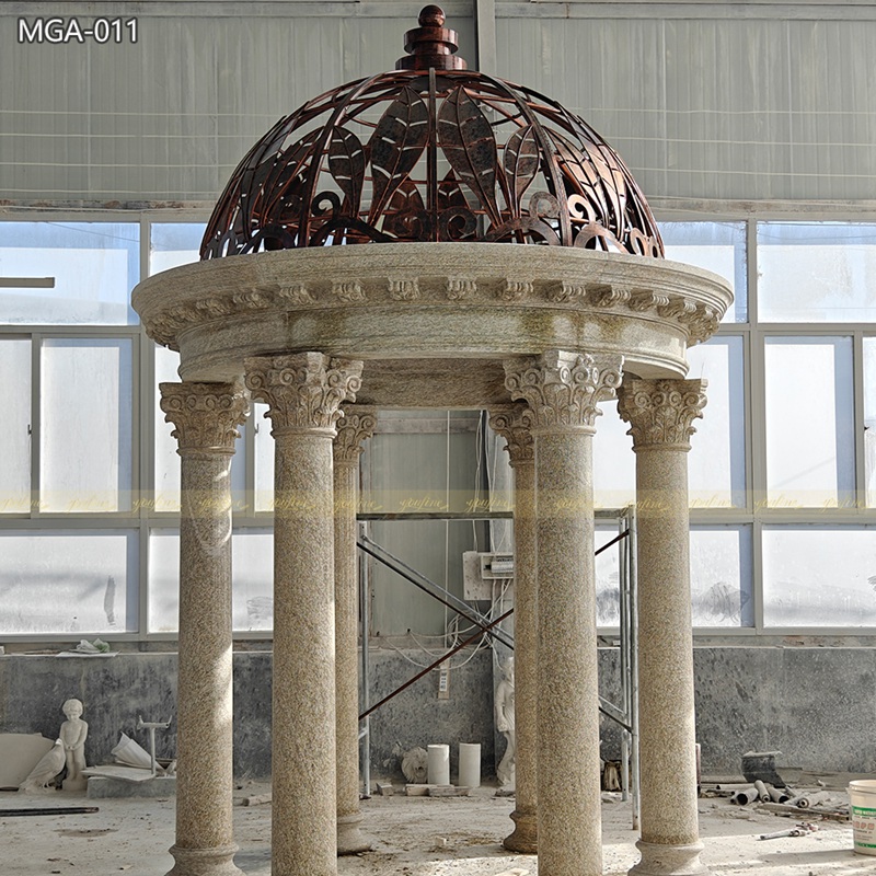 natural large Stone Gazebo
