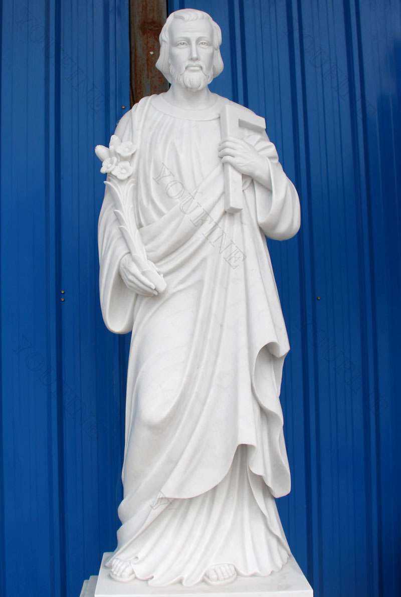 White Marble St Joseph Garden Statue with Competitive Price for sale