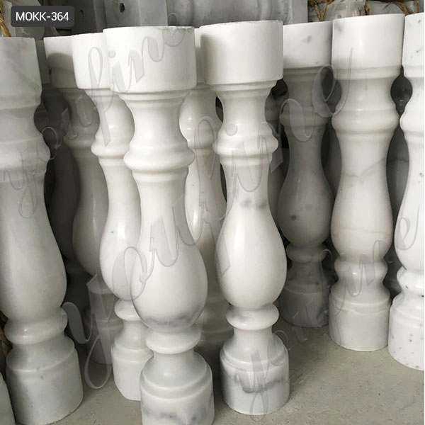 White Marble Stairs Pillars and Railings from Factory Supply MOKK-364