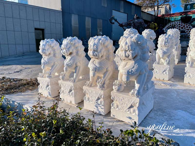 Large Marble Chinese Lion Statues for Sale Yard Decor MOKK960