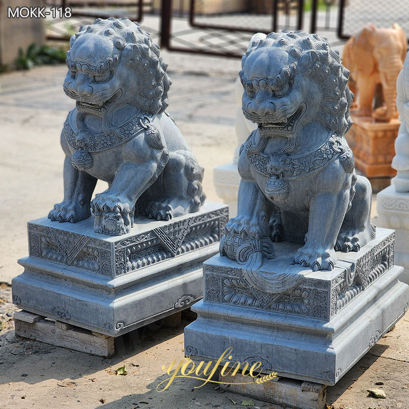 chinese marble guardian lions