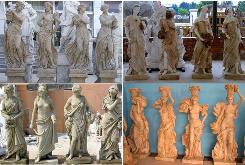 elegant-four-lady-statues