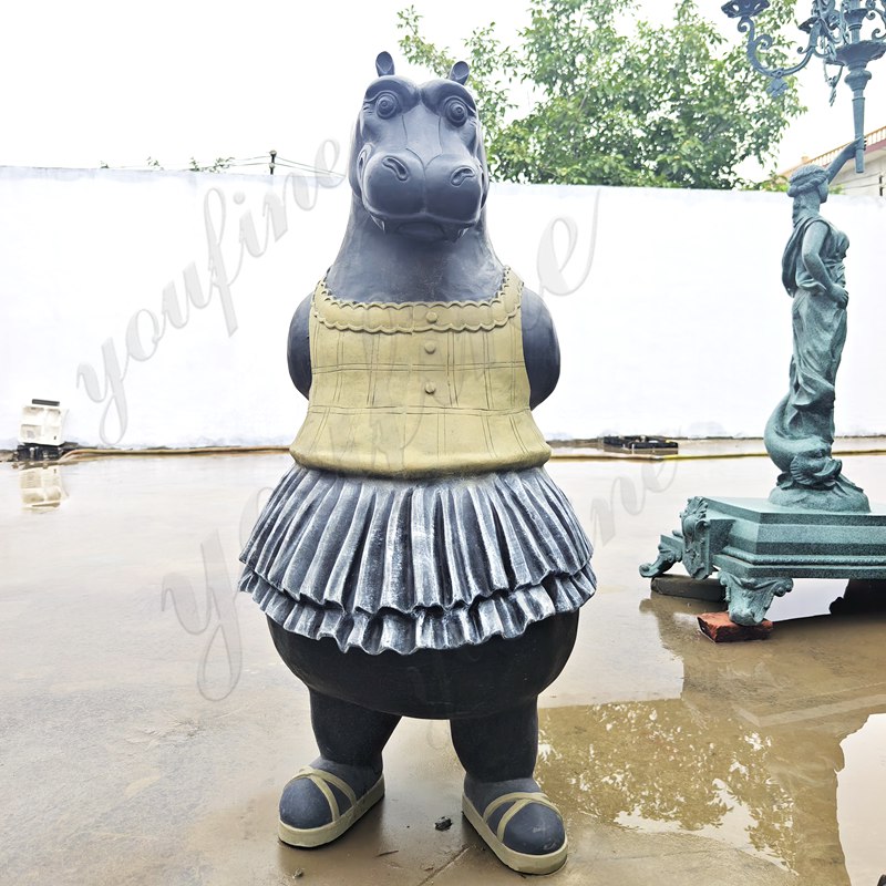 garden hippo statue