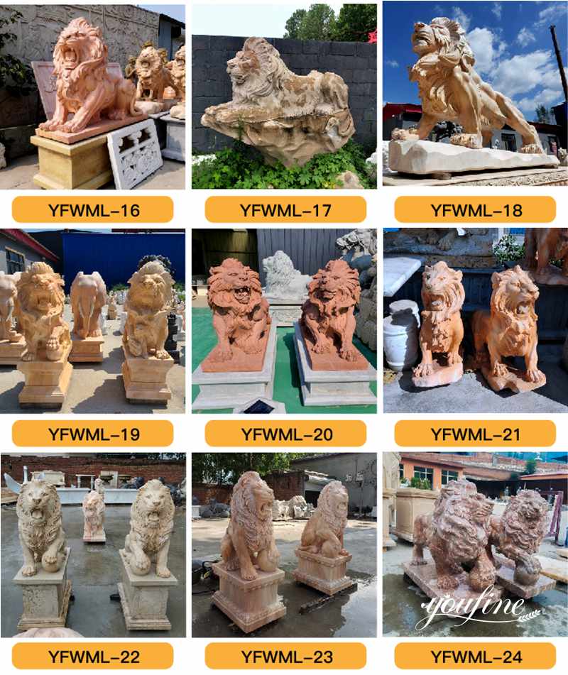 lion statues-YouFine Sculpture (7)