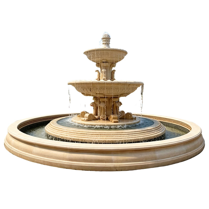 marble big water fountain