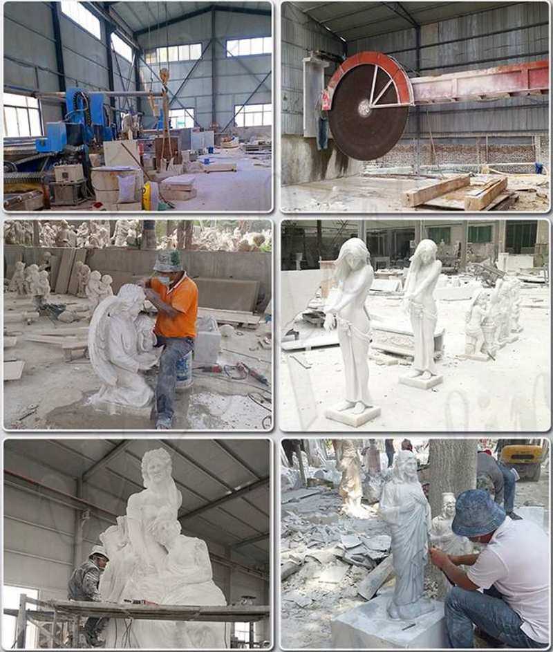 marble carving process of A River God by Jean-Jacques Caffieri