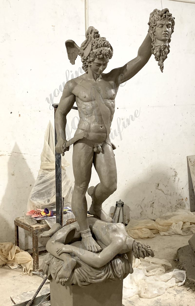 perseus head of medusa clay model