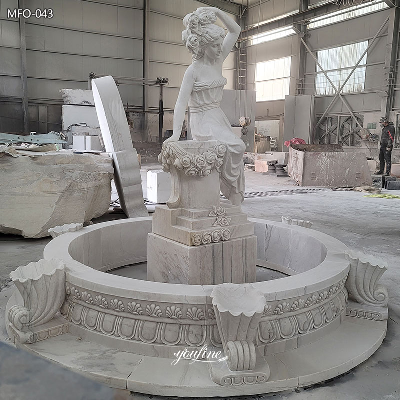 white fountain for home decor