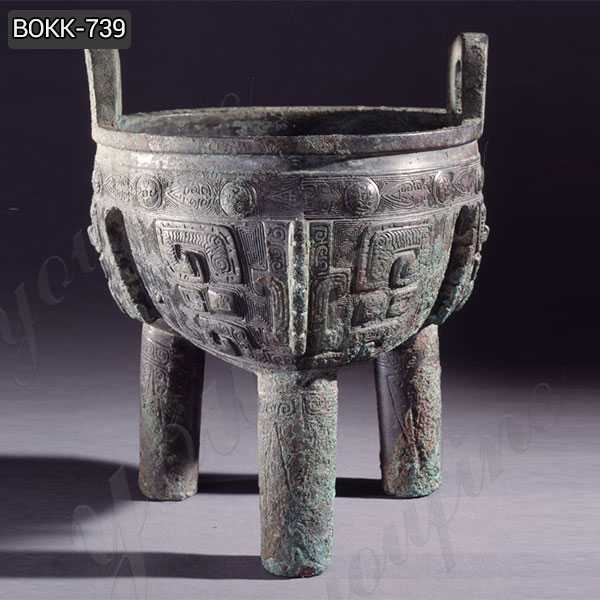 Antique Ancient Metal Casting Bronze Sculpture of Chinese Ding Supplier BOKK-739