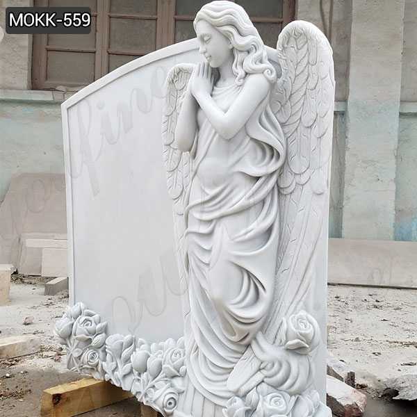 Beautiful Marble Angel Monument Headstone Supplier MOKK-559