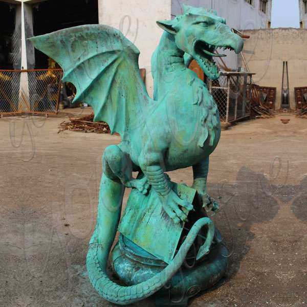 Classical Western Bronze Dragon Statue for Outdoor Decoration Supplier BOKK-561