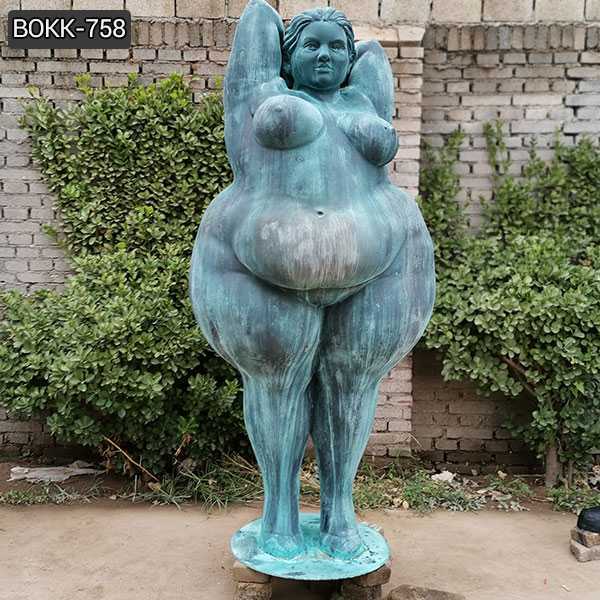 Custom Made Bronze Fat Lady Statue Design for Our Artist Customer