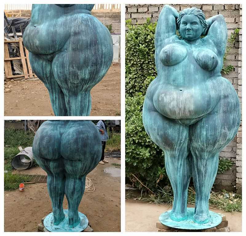 Custom Made Bronze Fat Lady Statue Design for Our Customer