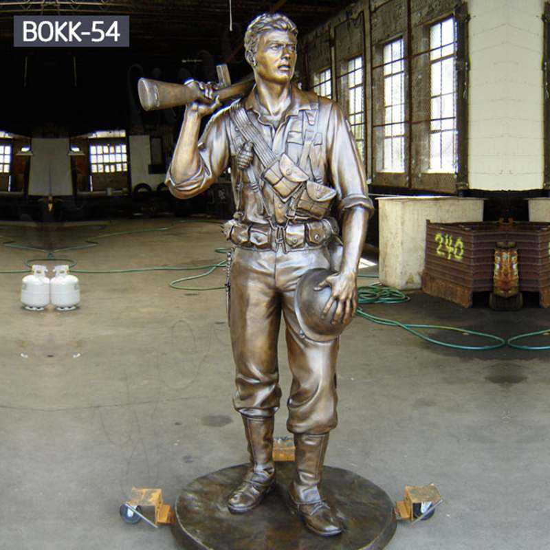 Custom Made Casting Bronze Memorial Soldier Statue for Sale