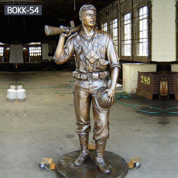 Custom Made Casting Bronze Memorial Soldier Statue for Sale BOKK-54