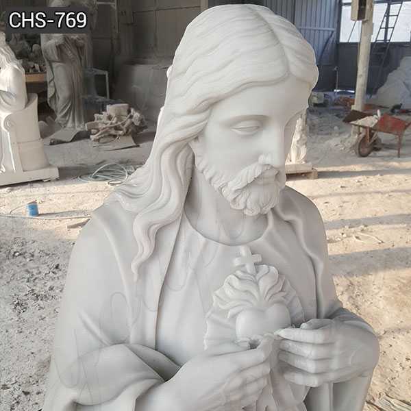 Custom Made Marble Sacred Heart Jesus Statue