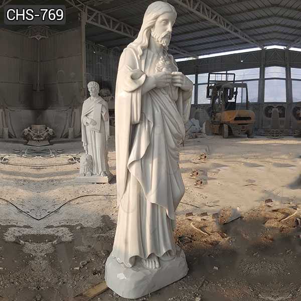 Custom Made Outdoor Marble Sacred Heart Jesus Statue