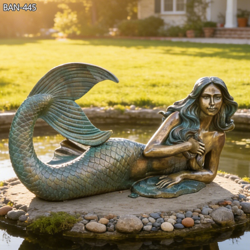 Elegant Mermaid Statue for Ponds and Pools