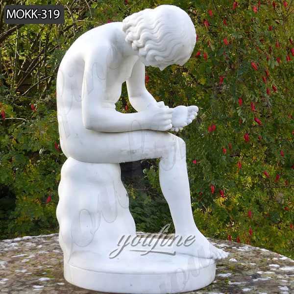 Art Marble Statue Boy with Thorn for Sale