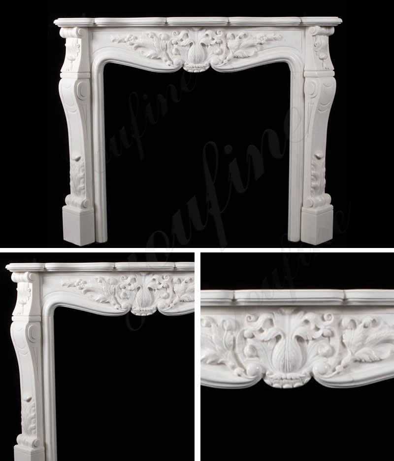 French Design Marble Fireplace Mantel