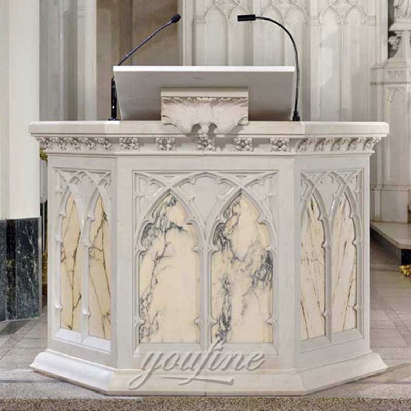 Hand Carved Religious Marble Church Pulpit from China Factory
