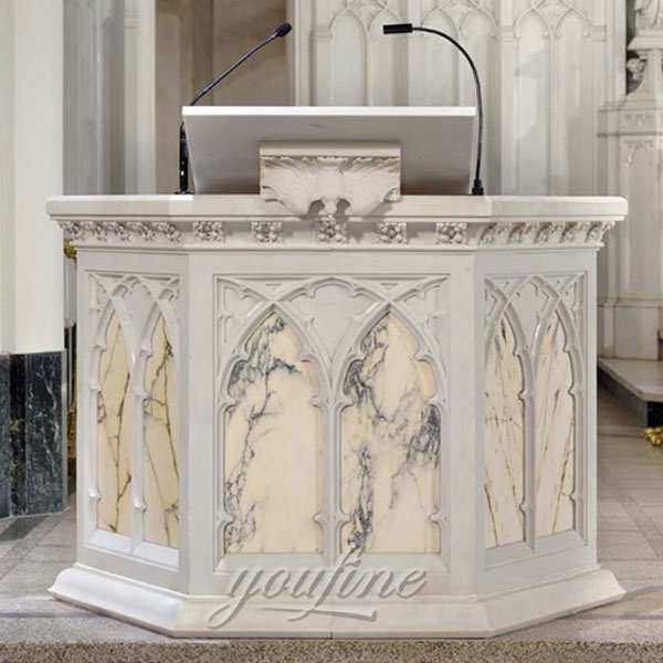 Hand Carved Religious Marble Church Pulpit from China Factory CHS-354