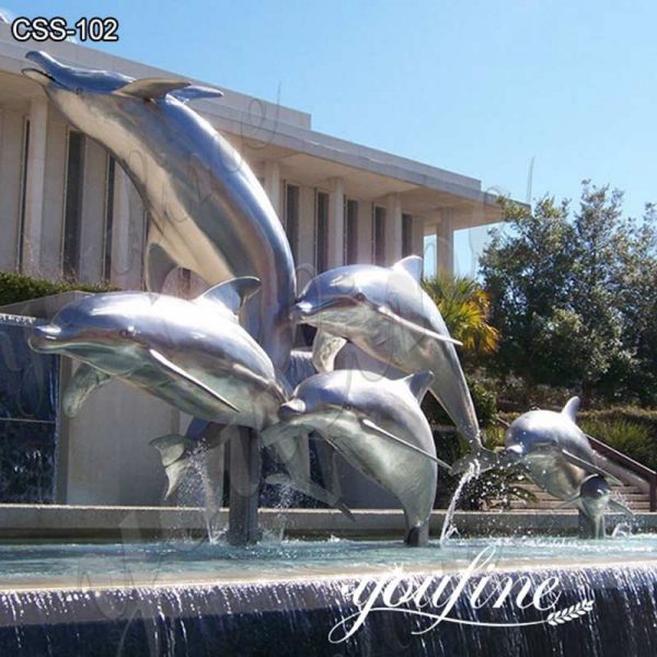 Large Modern Stainless Steel Dolphin Sc