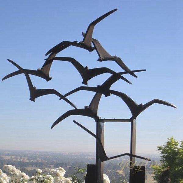 Contemporary Large Outdoor Bird Stainless Steel Sculpture for Sale CSS-104
