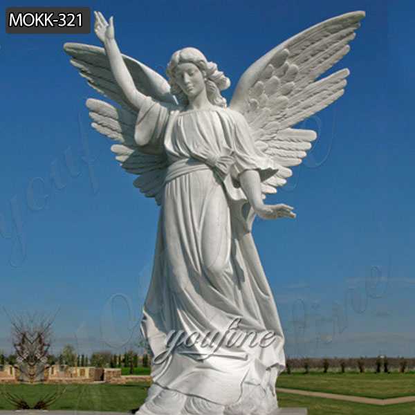 Life Size Feamle Angel Marble Statue for Cherokee Memorial Park MOKK-321