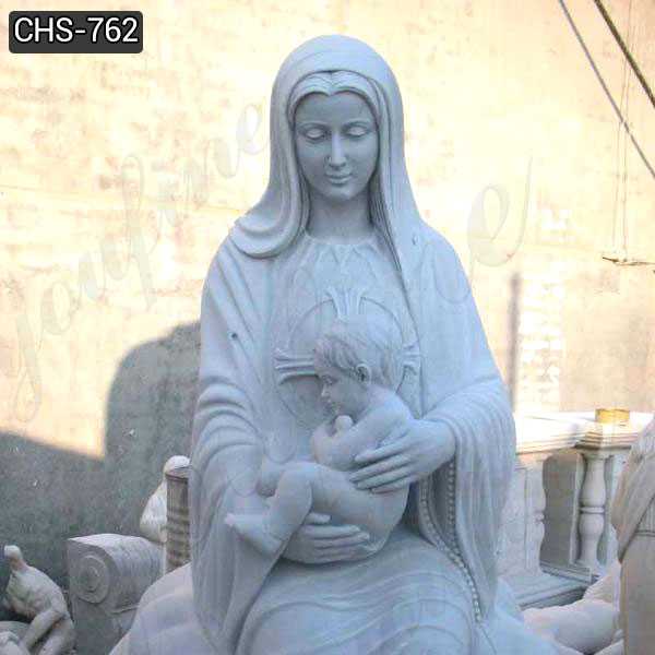 Life Size Marble Virgin Mary and Baby Jesus Statue for Sales