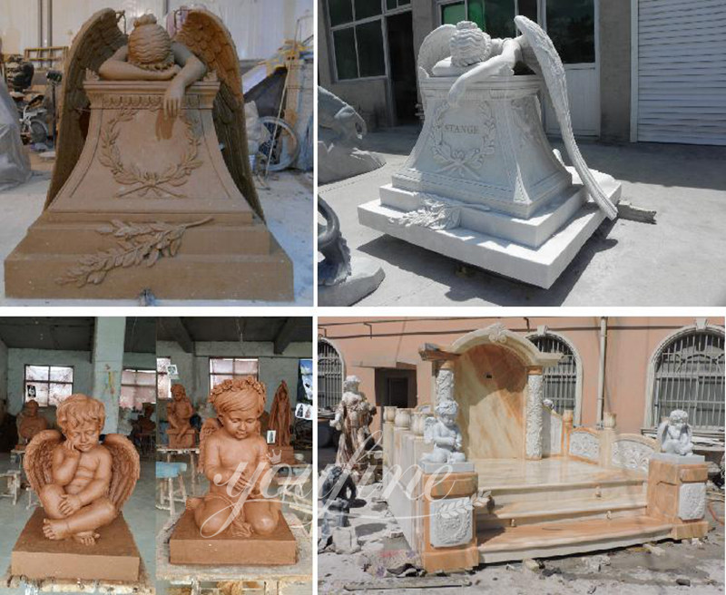 Marble Angel Headstones for Graves