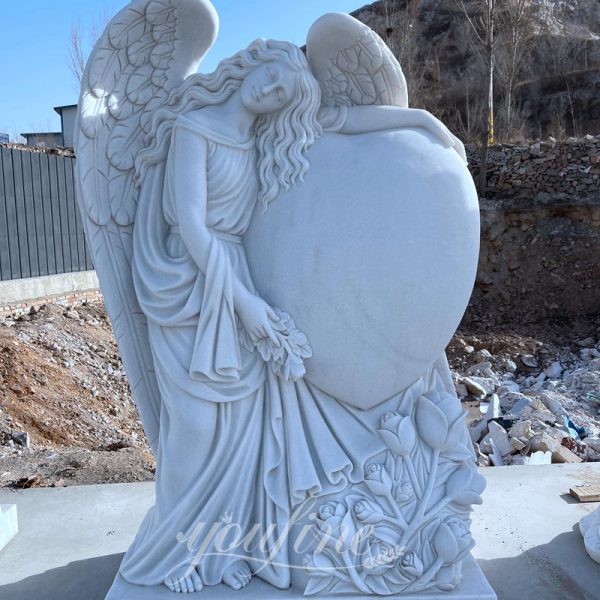 Marble Angel Headstones for Graves