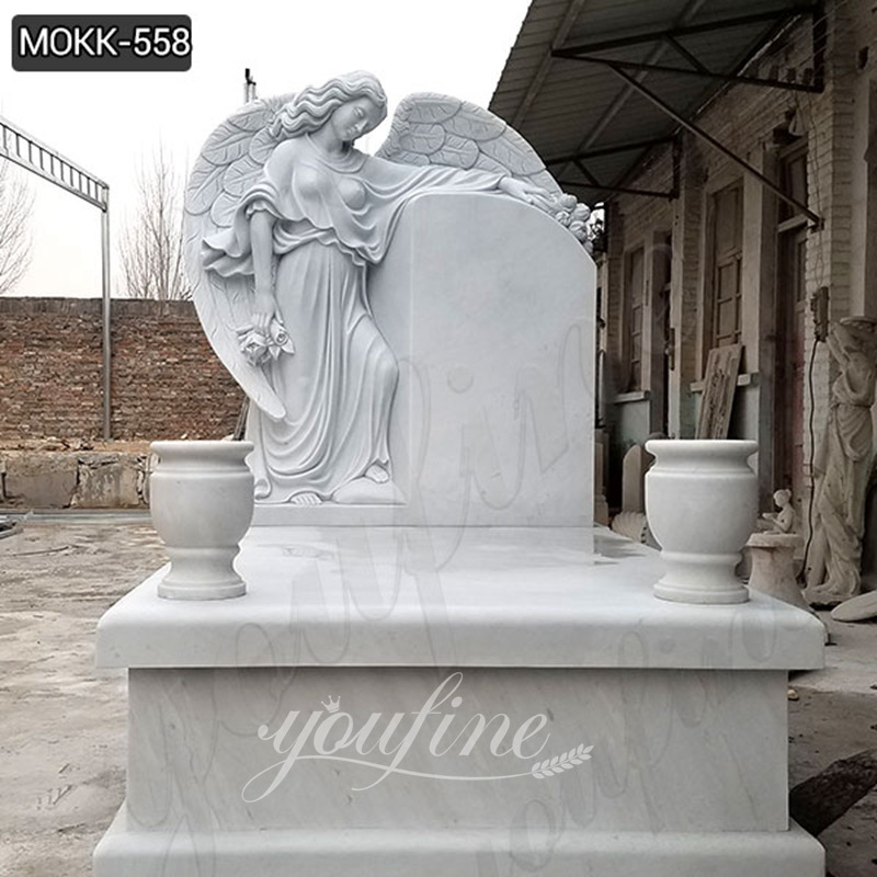 Marble Angel Headstones for Graves