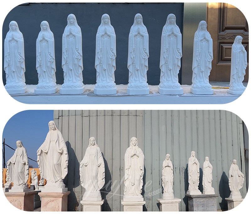 Marble Blessed Mother Mary Statue