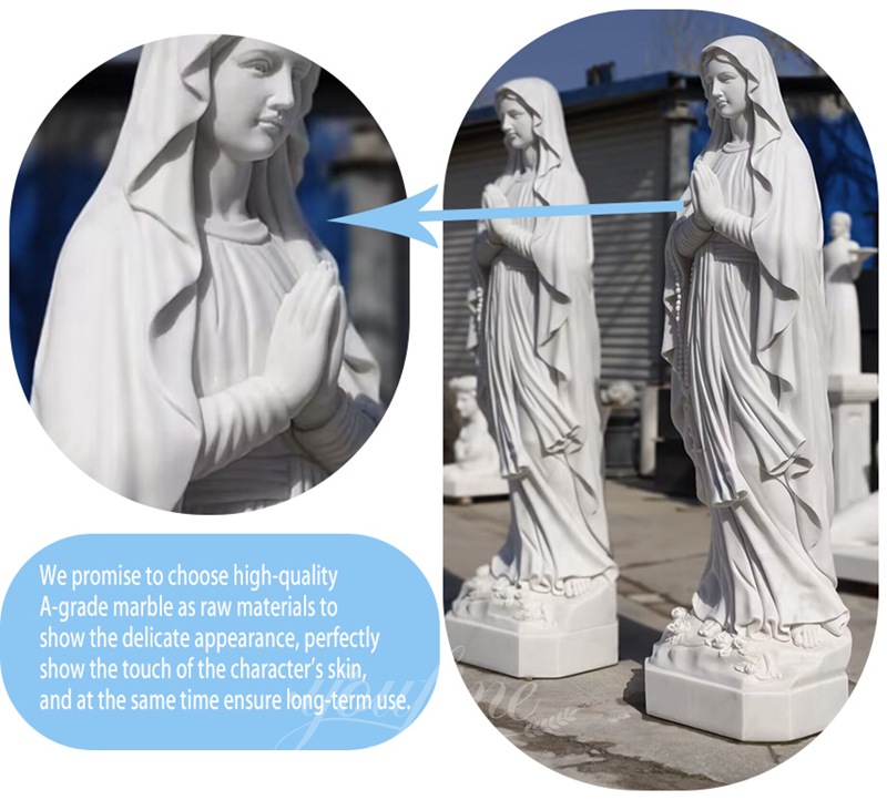 Marble Blessed Mother Mary Statue
