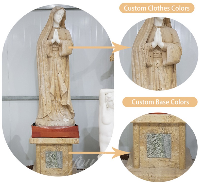 Marble Blessed Mother Mary Statue