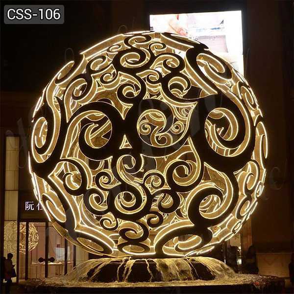Outdoor Large Hollow Stainless Steel Ball Sculpture Supplier