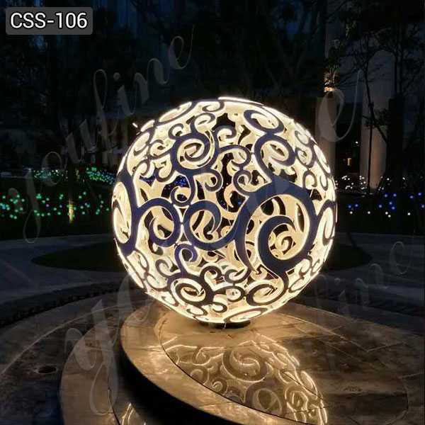 Outdoor Large Hollow Stainless Steel Ball Sculpture