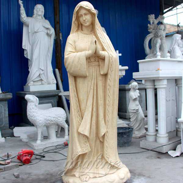 Religious Marble Statue Our Lady of Lourdes for Garden Supplier