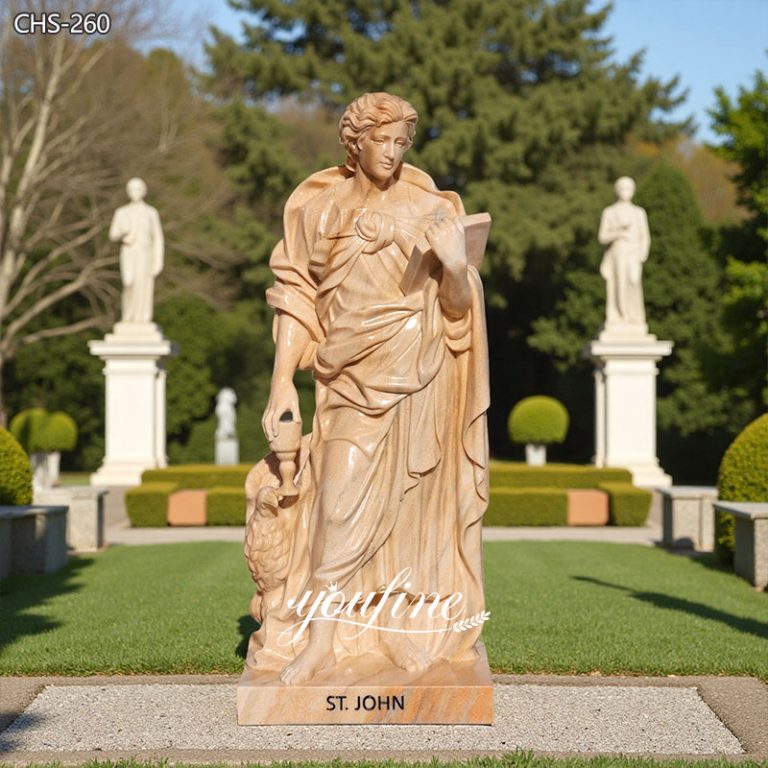 Red Marble St John the Evangelist Sculpture for Church CHS-260