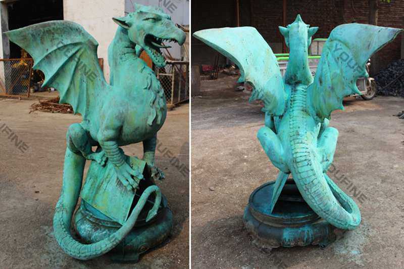 Western Bronze Dragon Statue for Outdoor Decoration Supplier BOKK-561