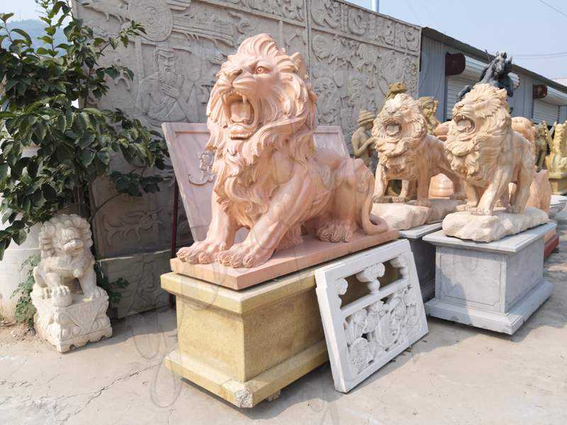 Where to Buy Hand Carved Marble Stone Lion Guardian Staute In Stock