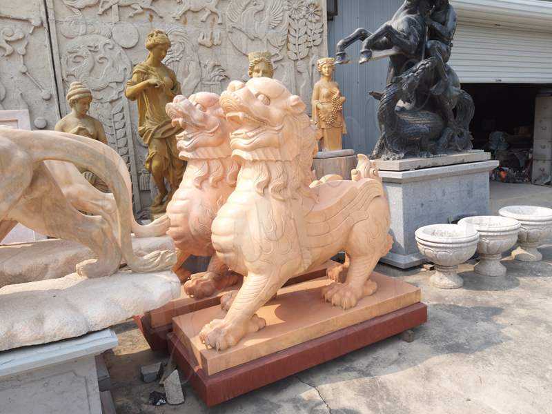 Where to Buy Hand Carved Marble Stone Lion Guardian Staute